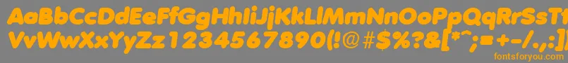 VolkswagenHeavyita Font – Orange Fonts on Gray Background
