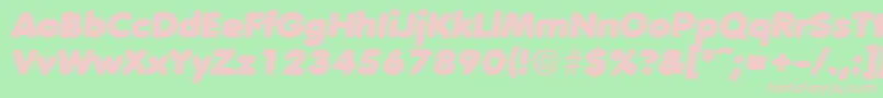 VolkswagenHeavyita Font – Pink Fonts on Green Background