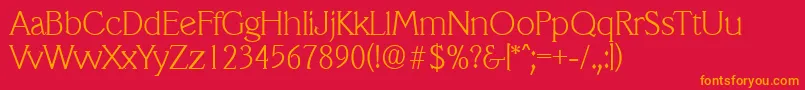 VeracruzXlight Font – Orange Fonts on Red Background