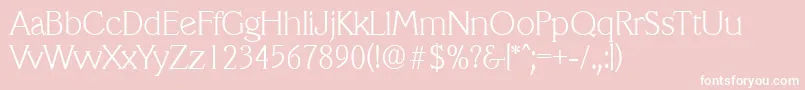 VeracruzXlight Font – White Fonts on Pink Background