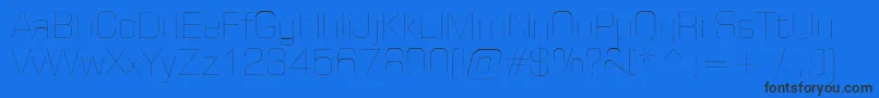 HuntkeyThin Font – Black Fonts on Blue Background