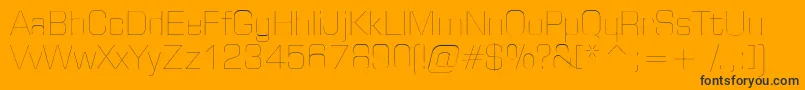 HuntkeyThin Font – Black Fonts on Orange Background