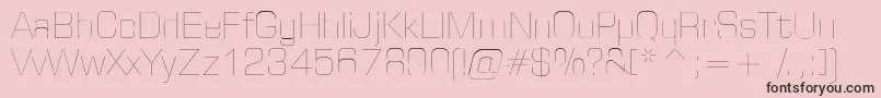 HuntkeyThin Font – Black Fonts on Pink Background