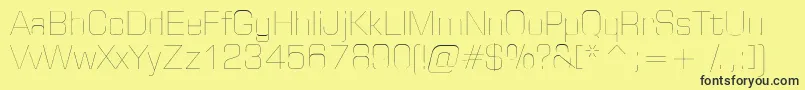 HuntkeyThin Font – Black Fonts on Yellow Background