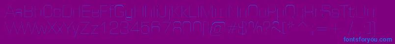 HuntkeyThin Font – Blue Fonts on Purple Background