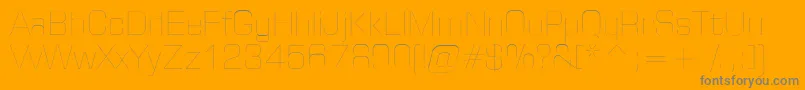 HuntkeyThin-Schriftart – Graue Schriften auf orangefarbenem Hintergrund