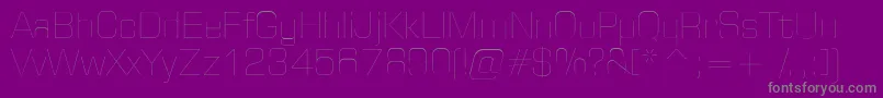 HuntkeyThin-Schriftart – Graue Schriften auf violettem Hintergrund