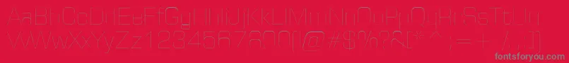 HuntkeyThin Font – Gray Fonts on Red Background