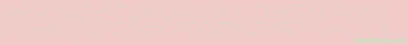 HuntkeyThin Font – Green Fonts on Pink Background