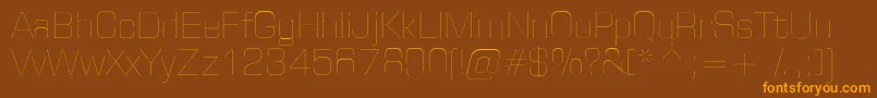 HuntkeyThin Font – Orange Fonts on Brown Background