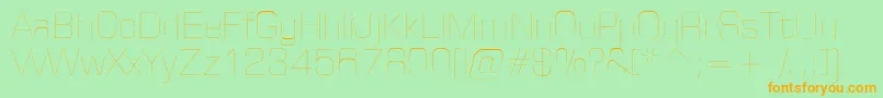 HuntkeyThin Font – Orange Fonts on Green Background