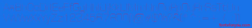 HuntkeyThin Font – Red Fonts on Blue Background