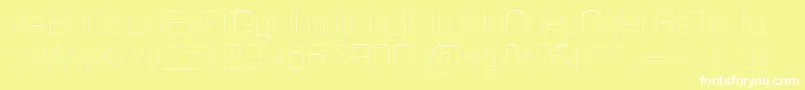 HuntkeyThin Font – White Fonts on Yellow Background