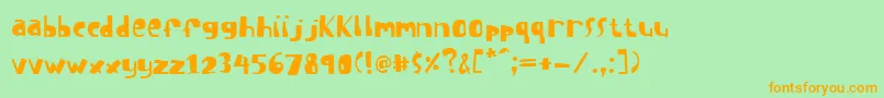 Suckgolf Font – Orange Fonts on Green Background