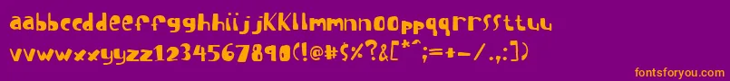 Suckgolf Font – Orange Fonts on Purple Background