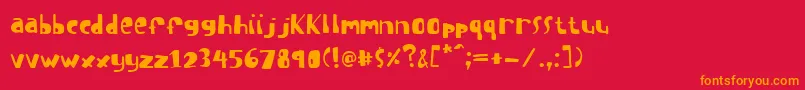 Suckgolf Font – Orange Fonts on Red Background