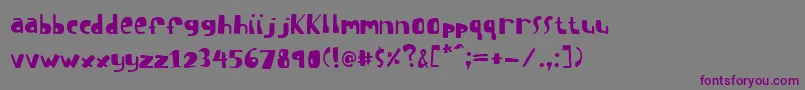 Шрифт Suckgolf – фиолетовые шрифты на сером фоне