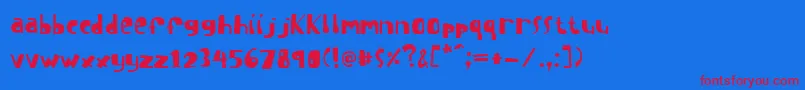 Suckgolf Font – Red Fonts on Blue Background