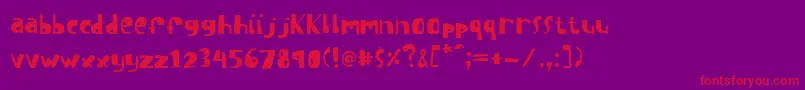 Suckgolf Font – Red Fonts on Purple Background