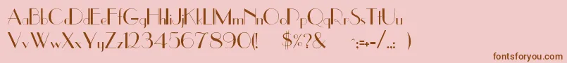 Rsuppereastside Font – Brown Fonts on Pink Background