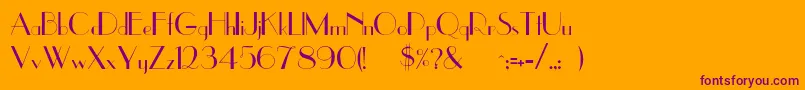 Rsuppereastside Font – Purple Fonts on Orange Background