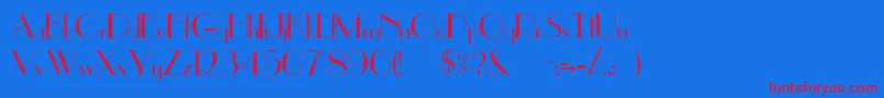 Rsuppereastside Font – Red Fonts on Blue Background