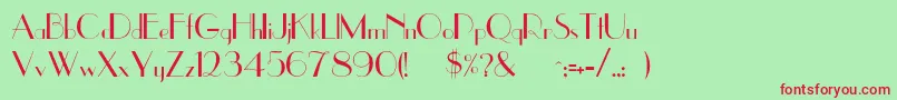 Rsuppereastside Font – Red Fonts on Green Background