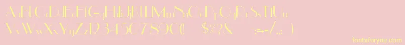 Rsuppereastside-Schriftart – Gelbe Schriften auf rosa Hintergrund