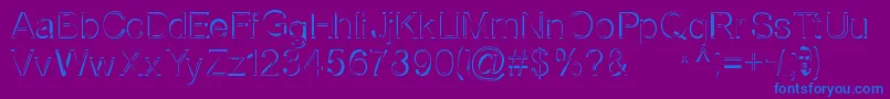 Nothernbooksale Font – Blue Fonts on Purple Background