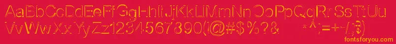 Nothernbooksale Font – Orange Fonts on Red Background