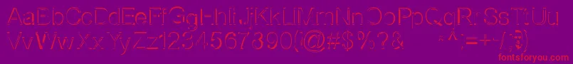 Nothernbooksale Font – Red Fonts on Purple Background