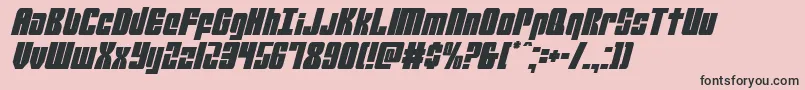 Mobileinfantrycondital Font – Black Fonts on Pink Background