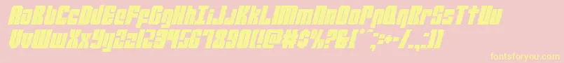 Mobileinfantrycondital Font – Yellow Fonts on Pink Background