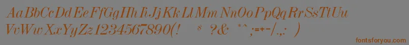 fuente Dubielitalic – Fuentes Marrones Sobre Fondo Gris