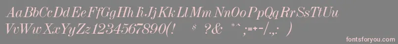 Weitere Informationen zur Dubielitalic-Schriftart Dubielitalic-Schriftart – Rosa Schriften auf grauem Hintergrund