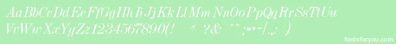 Dubielitalic Font – White Fonts on Green Background