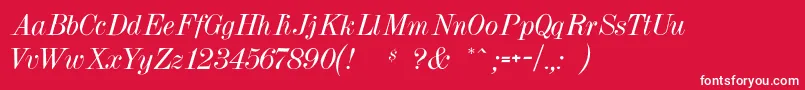 Dubielitalic Font – White Fonts on Red Background