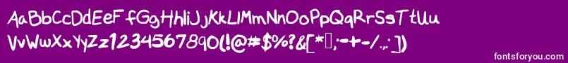 Delilah Font – White Fonts on Purple Background