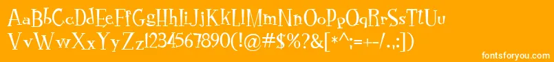 RocknrollTypoRegular Font – White Fonts on Orange Background