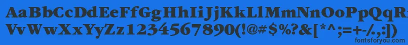 Garamondexblackssk Font – Black Fonts on Blue Background