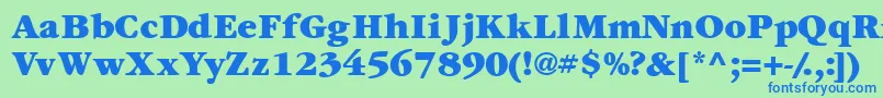 Garamondexblackssk Font – Blue Fonts on Green Background