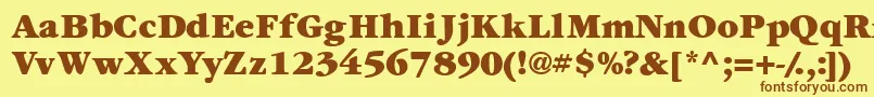 Garamondexblackssk Font – Brown Fonts on Yellow Background