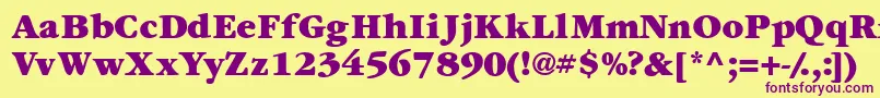 Garamondexblackssk Font – Purple Fonts on Yellow Background