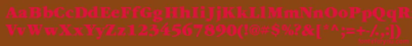 Garamondexblackssk-Schriftart – Rote Schriften auf braunem Hintergrund