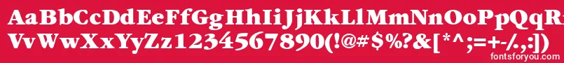 Garamondexblackssk-Schriftart – Weiße Schriften auf rotem Hintergrund