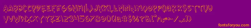 2toon2v2s Font – Orange Fonts on Purple Background