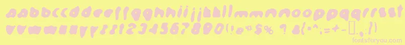 Formation Font – Pink Fonts on Yellow Background
