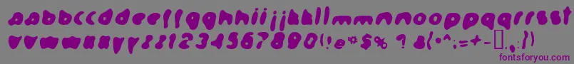 フォントFormation – 紫色のフォント、灰色の背景