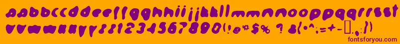 Formation Font – Purple Fonts on Orange Background