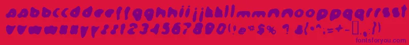 Formation Font – Purple Fonts on Red Background